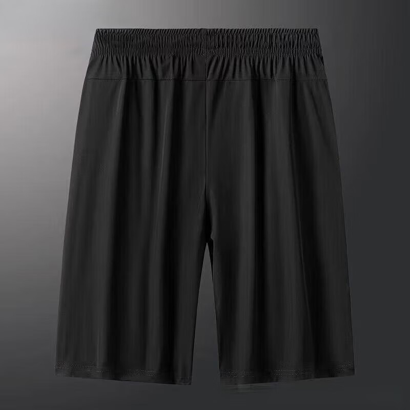 男士短裤男外穿男式夏季短裤休闲裤男短裤5分宽松运动裤 黑色 L建议90-105斤