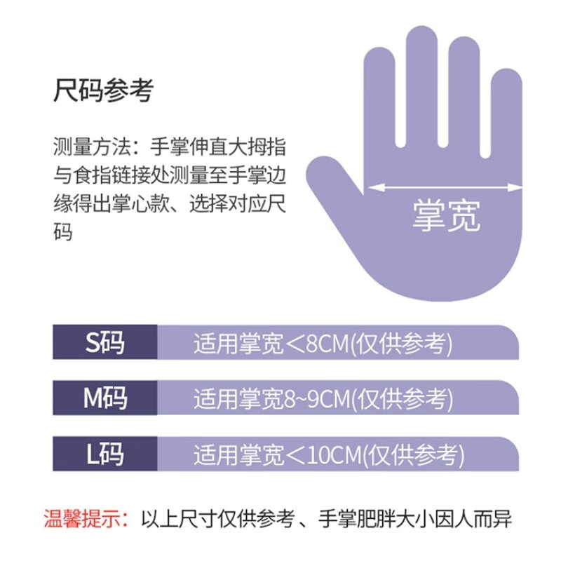 NNOVA ERA按摩手套一次性pvc美容院专用前列腺经络足疗洗头推拿推背做身体 加厚亲肤型100只/盒 L码 男手大