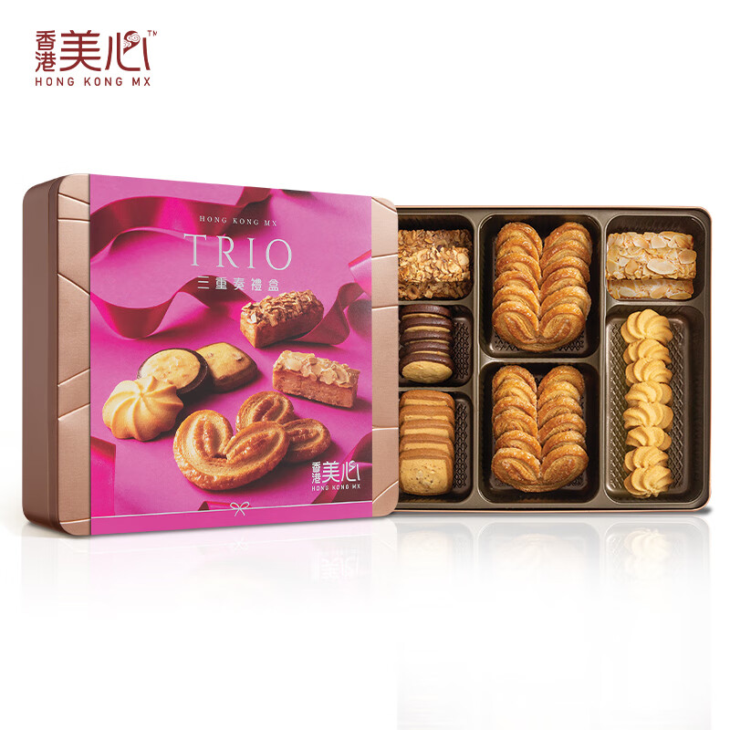 美心（Meixin）三重奏烘焙礼盒331g 香港进口精选烘焙食品下午茶节日送礼团购