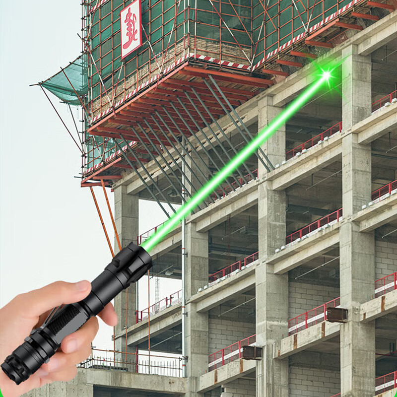 狮奥利兴指星笔大功率工程激光灯远射强光激光手电教练激光笔手电户外粗光 磨砂黑绿光/USB充电/挂绳