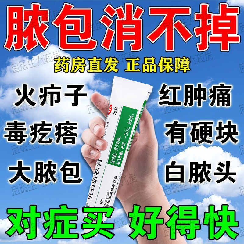 1盒装【鱼石脂软膏去脓消肿疖子药】