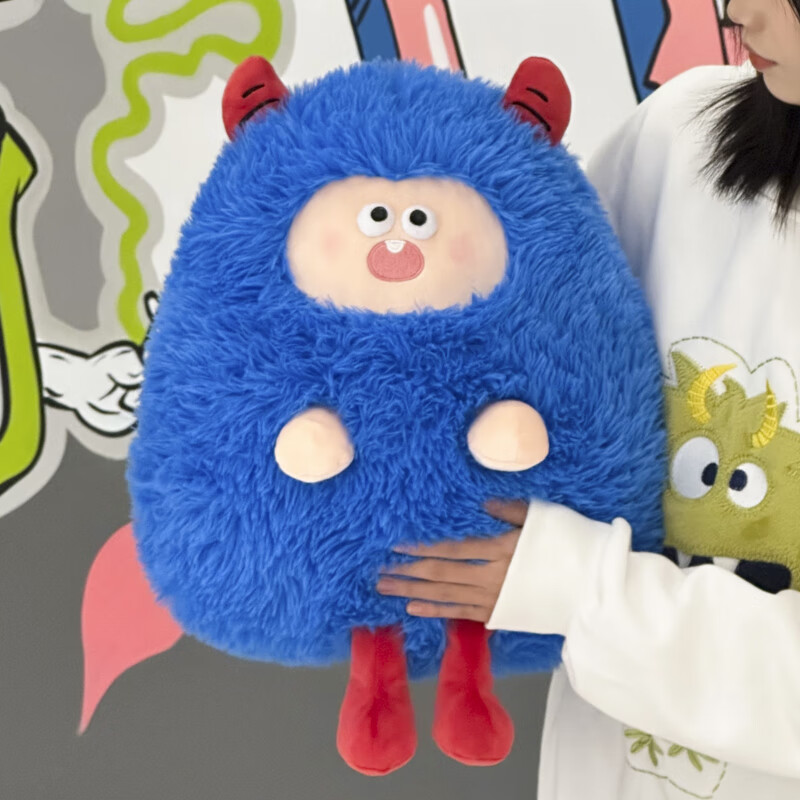 全光辰小怪兽毛绒玩具丑萌玩偶可爱丑娃娃搞怪公仔睡觉抱枕男女生日