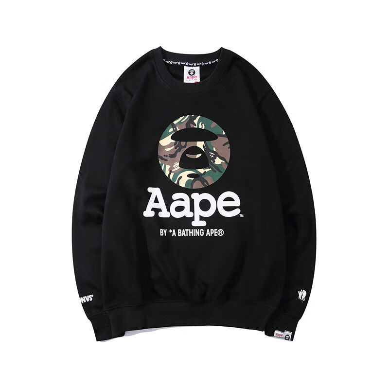aape潮牌ape猿人头秋冬圆形印花套头卫衣纯棉休闲长袖上衣男女情侣装