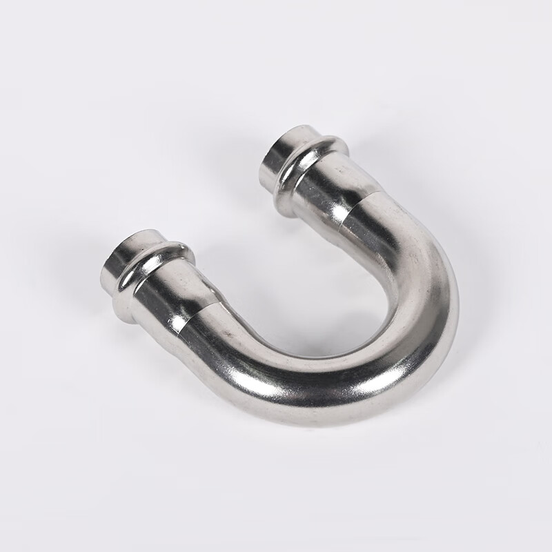 304不锈钢卡压回水弯头冷热水管循环水弯头4分双卡压回水u型弯头 dn15