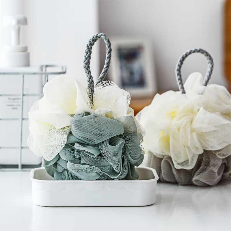 弹力无接缝皮筋成人扎头发加粗发绳女绑发韩国简约头绳 大号沐浴球1个