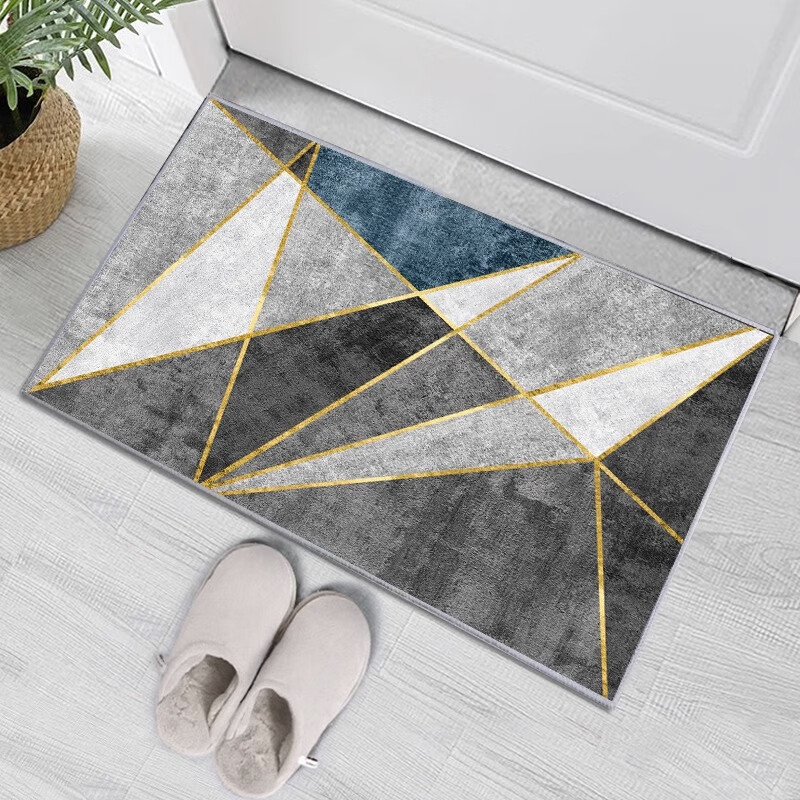 季象入户门地垫家用进门防滑垫子玄关门口脚垫免洗轻奢简约门垫可定制 Wellcome招财猫 50X80 cm