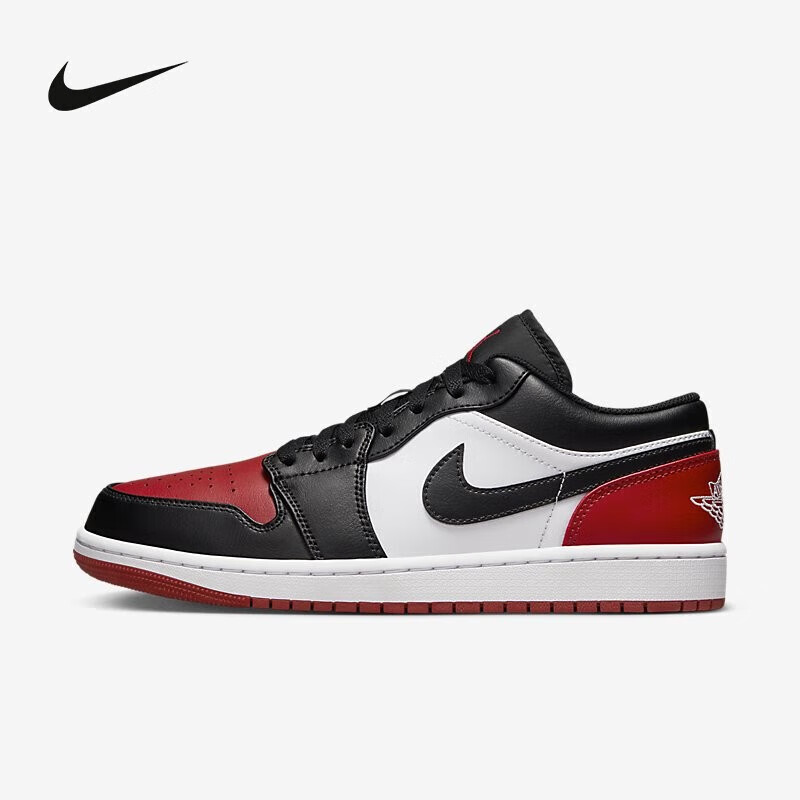 耐克（NIKE）AJ1黑红脚趾 男子低帮板鞋缓震运动篮球鞋 553558-161 42.5