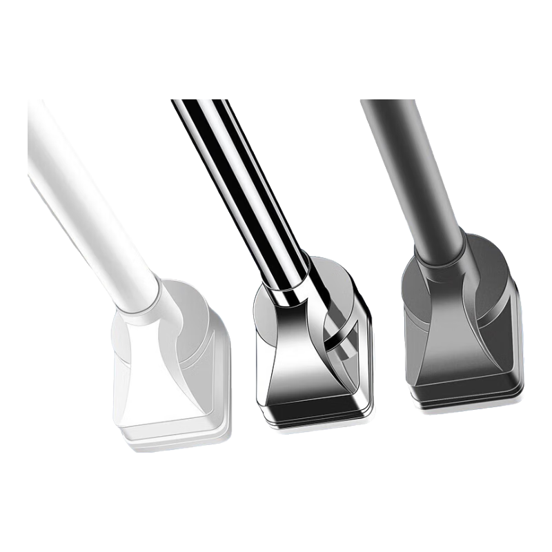 優(yōu)尊免打孔伸縮晾衣桿陽臺固定晾衣架窗簾桿衣柜衛(wèi)生間支撐涼掛衣桿子 銀色【加粗直徑33mm桿】 使用范圍245-300cm