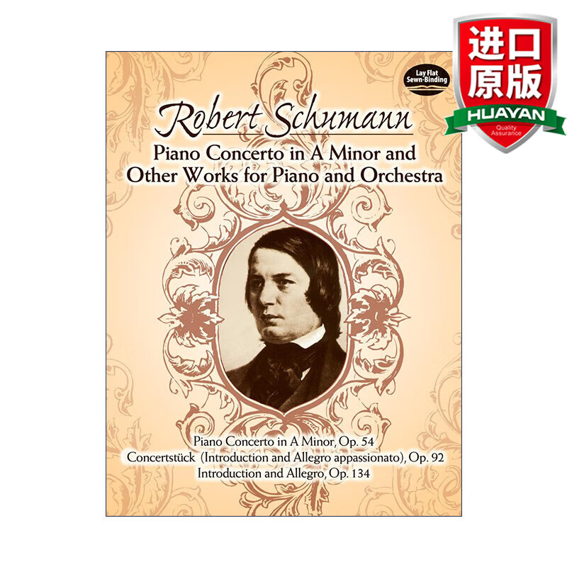 Piano Concerto in A Minor and Other Works for Piano and Orchestra 英文原版 罗伯特·舒曼A小调钢琴协奏曲 进口英语原版书籍 音乐艺术
