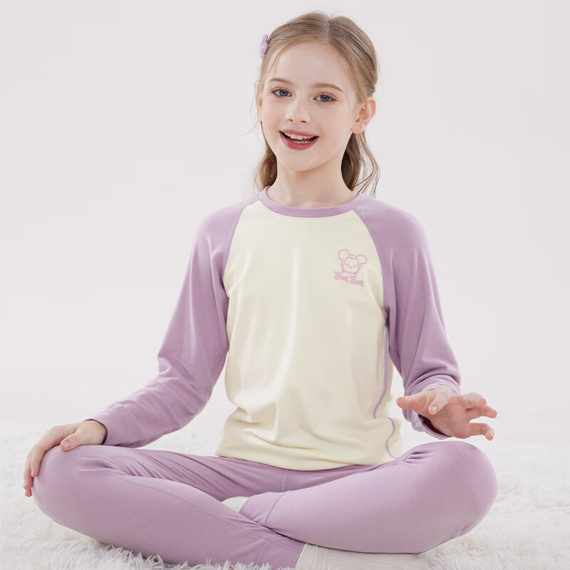 ��ʿ��Ůͯ����������װ�������2025�������걦����ͯװ��ů�Ӽ�˯�¿� ŮͯST98098��ɫ 140