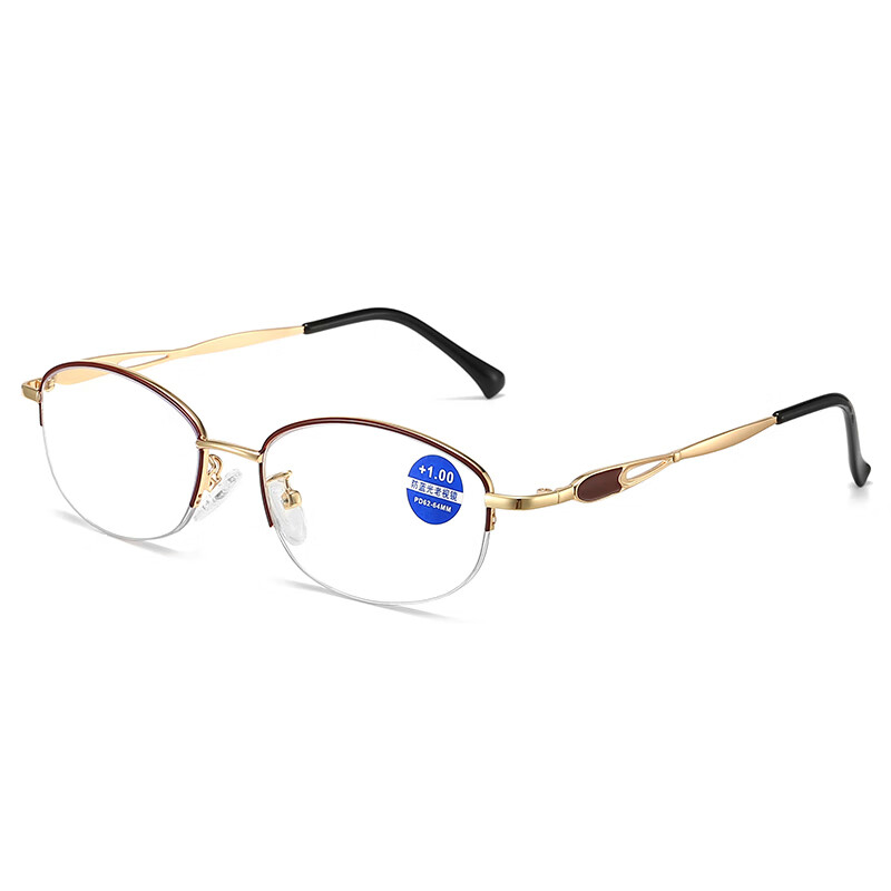 黛玉尊高清晰老花眼镜女士防蓝光护目时尚中老年人看近老光镜久戴不累