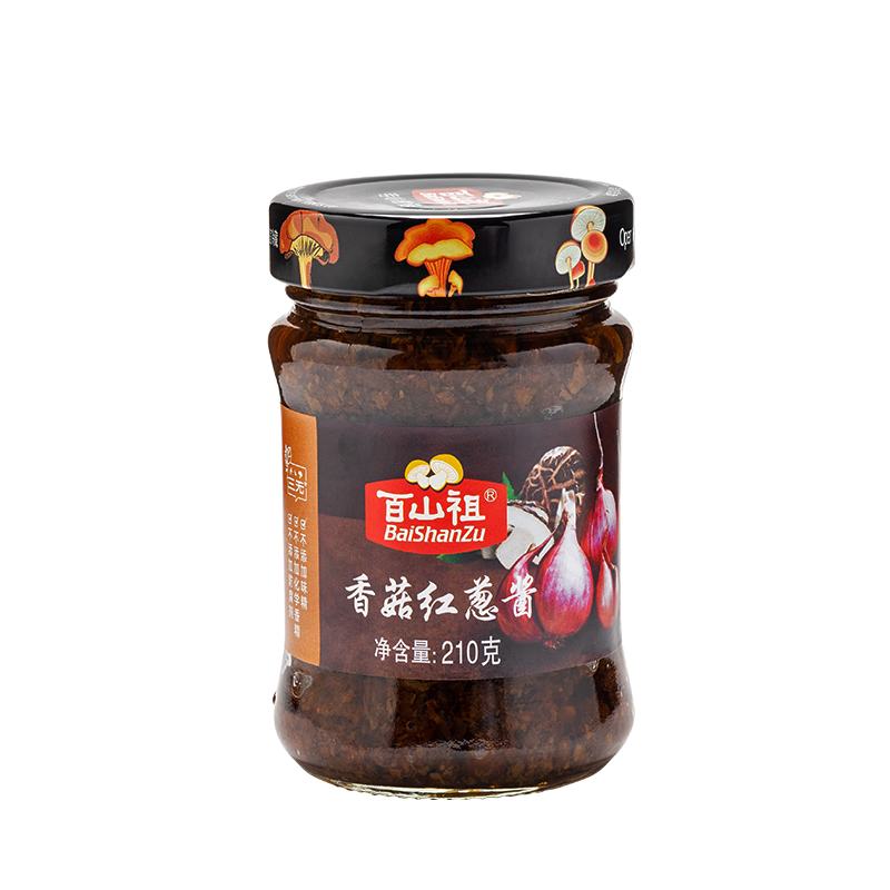 百山祖 香菇红葱酱 调味酱 不辣拌面酱 夹馍酱210g/瓶