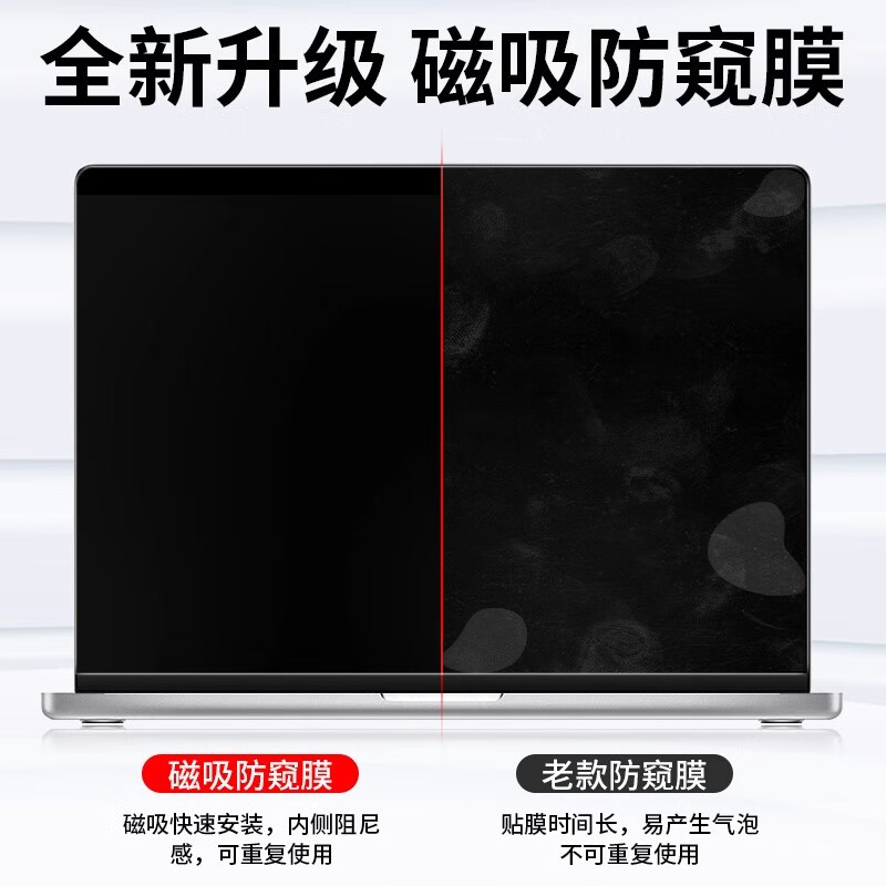 莞膜适用苹果笔记本电脑防窥膜Macbook Pro/Air13.3/14.2/15英寸磁吸可拆防窥屏幕膜M2/M3 磁吸防窥膜*不伤屏幕*送收纳夹 Air13.3寸【A1369/A1466】