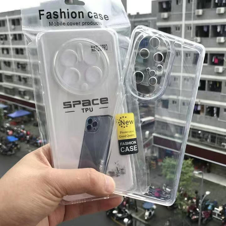 简约透明适用于华为mate60Pro太空壳荣耀100高透手机壳全包Nova12 太空壳-透明 华为mate60