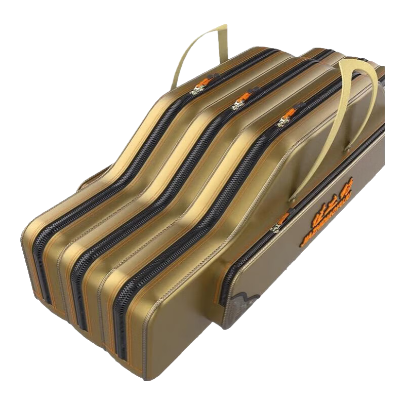 佳之釣漁具包加厚魚竿包野釣大容量傘包魚具包多功能大肚防水魚手桿包 棕色-125cm雙層直方包