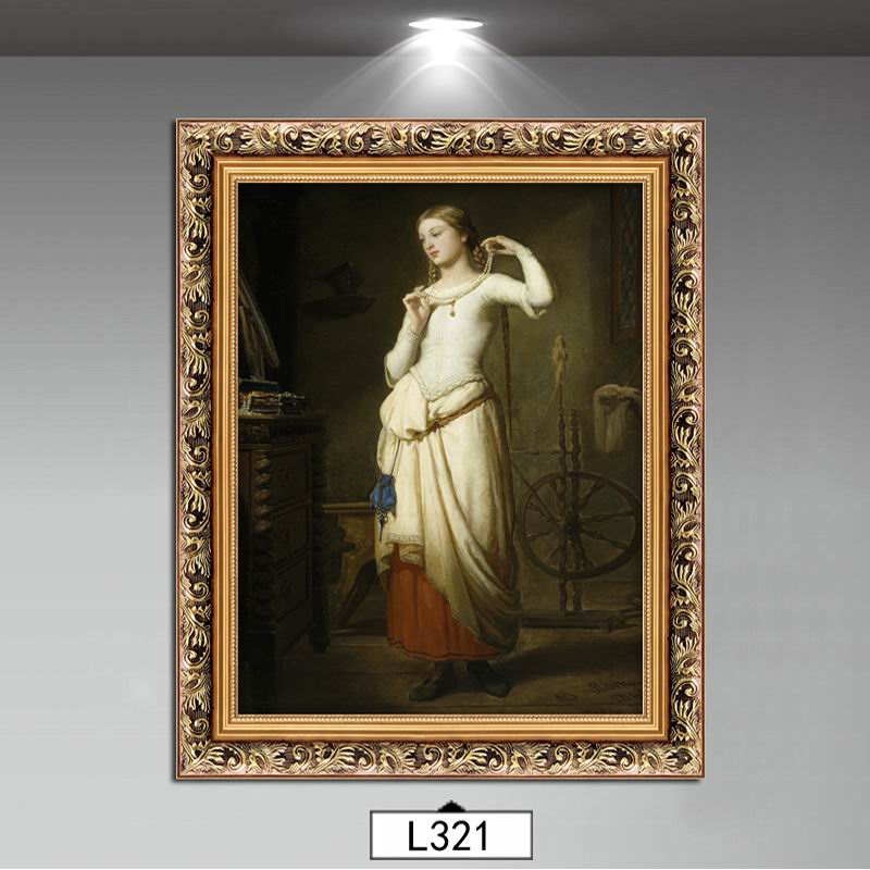 林格印象有框画装饰画油画壁画音乐宴会挂画酒店宾馆贵妇人美女人物画