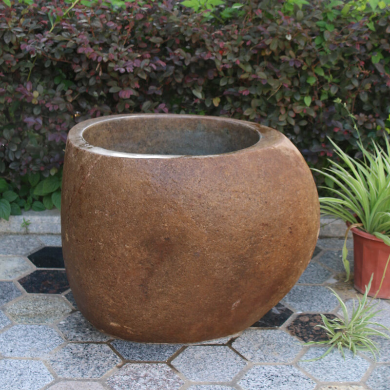 澳颜莱 室外庭院拖把池 石头拖把池庭院鹅卵石拖布池阳台卫生间家用