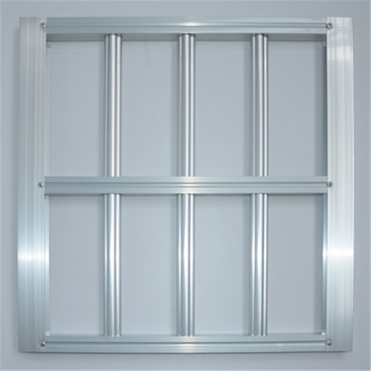 旭杉斯铝合金防护栏防护网窗铝合金包边别墅飘窗凸防盗窗 电泳银白不