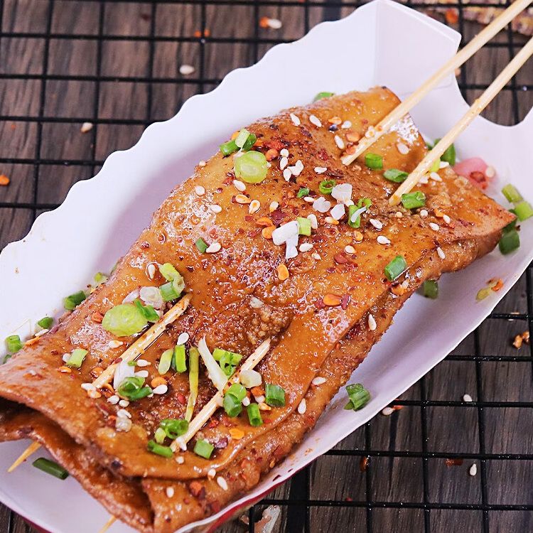 串串食材卤香整张牛皮豆干网红豆腐干 1619夜市起泡烧烤厚豆干20张