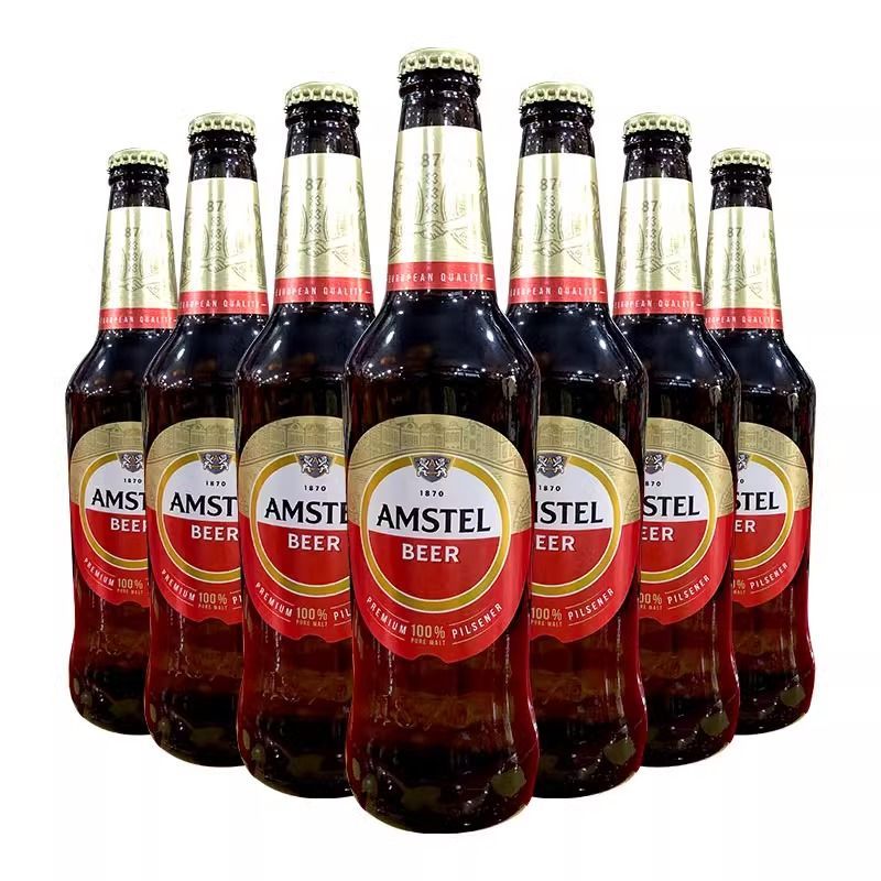 红爵喜力amstel红爵啤酒 460ml瓶装 全麦芽啤酒 玻璃瓶 整箱 460ml 6