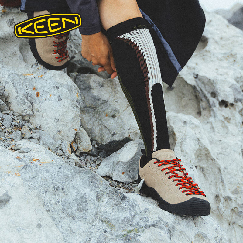 keen【情侣款】JASPER 男女情侣款山系城市轻户外露营防滑休闲鞋 银貂色-1004347 女 37