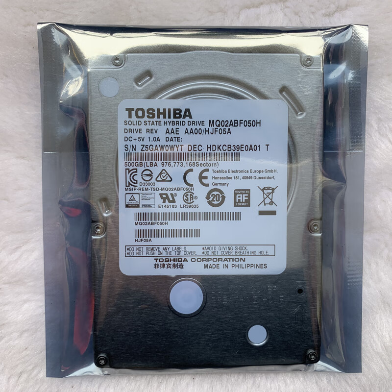 东芝CMR垂直全新原装7MM东芝8G固态SSHD混合硬盘2.5 500G笔记本硬盘