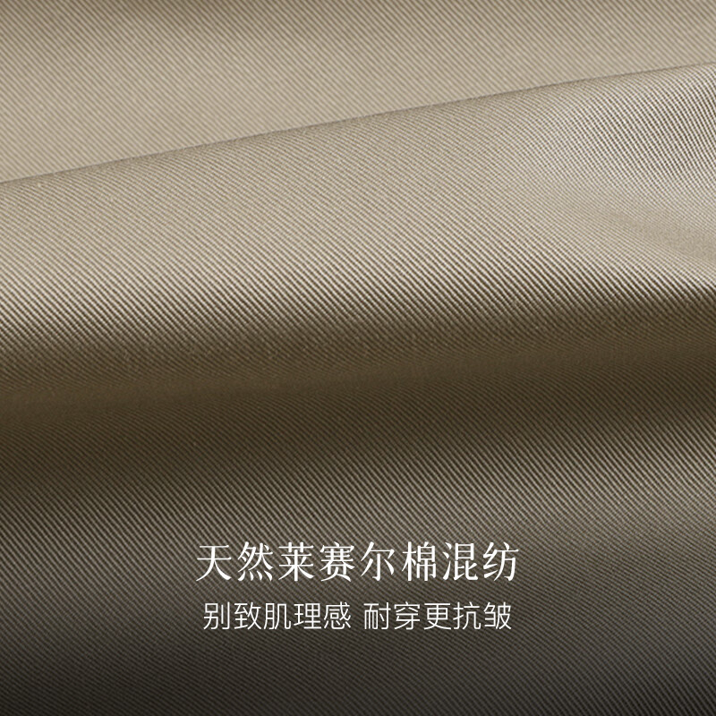 乙来（EASTERN LIGHT）BALMACAAN巴尔玛肯风衣女薄款长外套2026春秋款大衣轻奢风简约 灰卡其 L