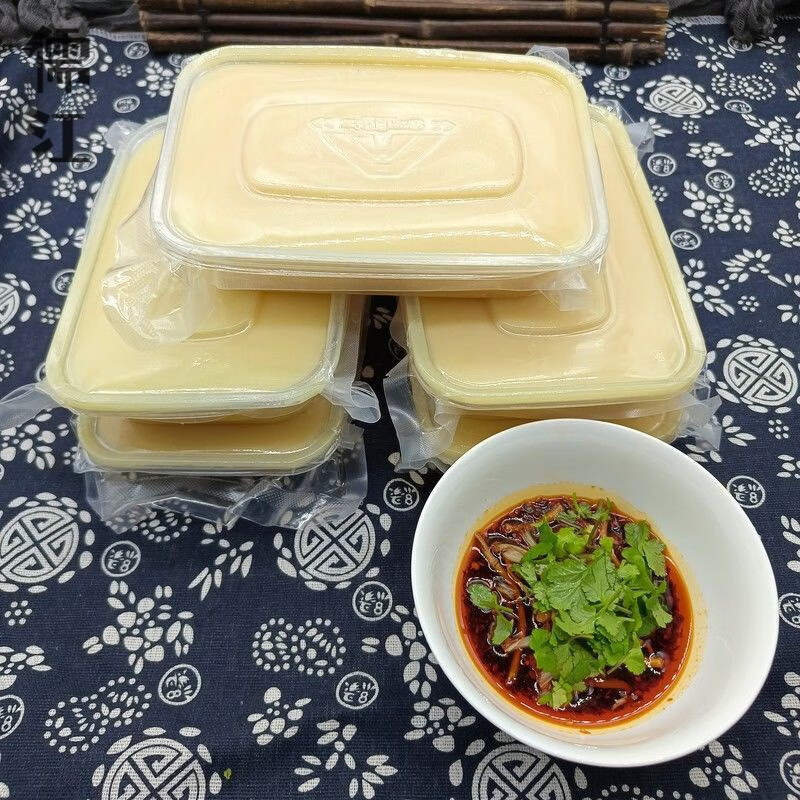 I貴州特產(chǎn)小吃銅仁農(nóng)手工涼拌米豆腐 涼 5斤(加折耳根辣椒+油辣椒+調(diào)料