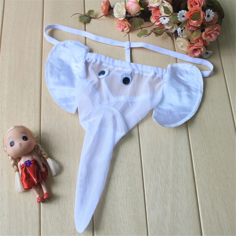 欧美男士裤卡通小鸟丁字裤性感t裤创意内裤情趣用品 白色 均码