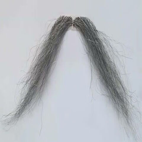 仿真胡子大臣胡子 影视剧组道具演出用品假胡须 花白色八字胡贈双面胶