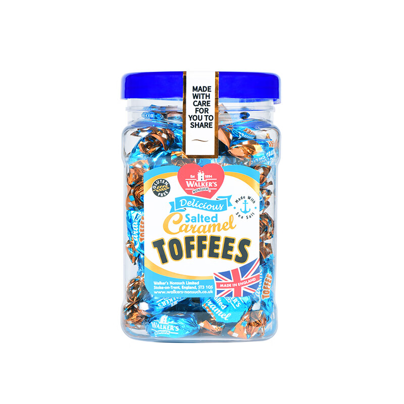 沃尔克斯Walker's英国原装进口高端太妃糖罐装 什锦海盐糖果零食喜糖礼品 焦糖海盐味300g