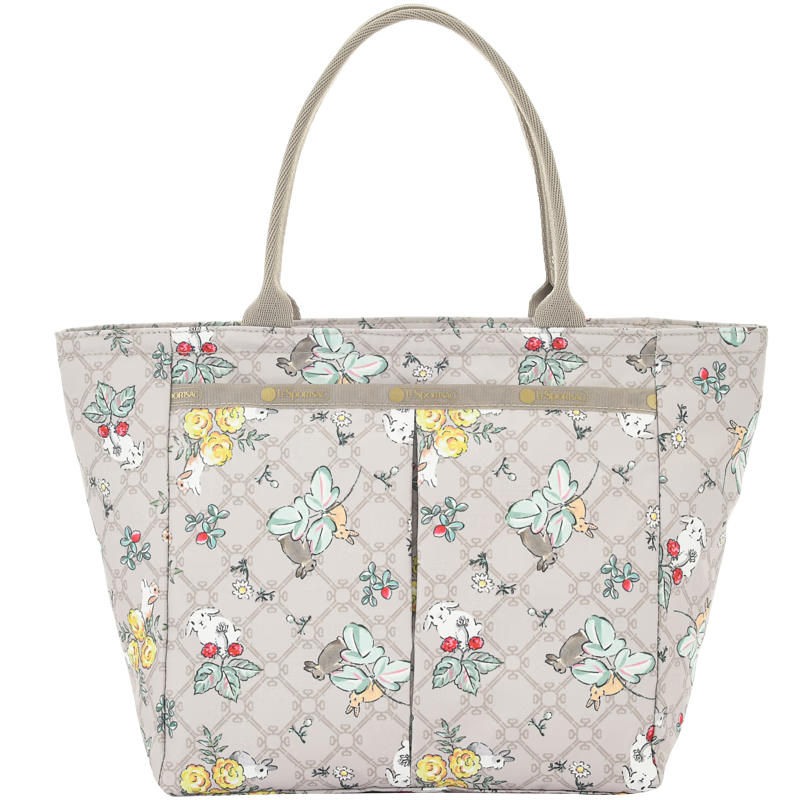 LeSportsac樂(lè)播詩(shī)新款潮流系列卡通印花休閑通勤包包女包送女生禮物 兔兔花園（托特子母包）