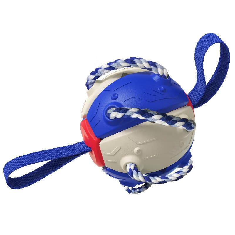 貝意品寵物玩具狗狗互動足球金毛柯基邊牧戶外訓(xùn)練飛盤解悶狗狗 飛盤足球【黃藍】、狗玩具