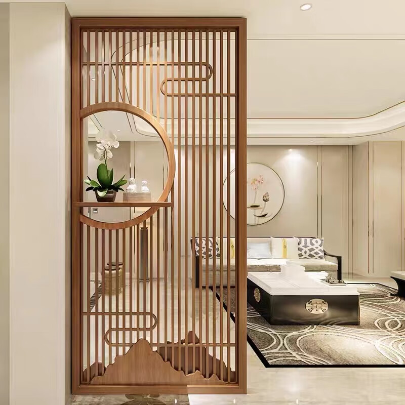 屏风隔断客厅办公室进门遮挡家用实木入户 宽80cm*高240cm(樟子松)