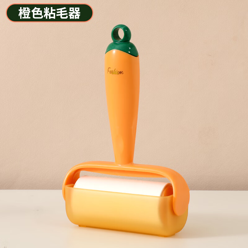 衍简粘毛器滚筒滚刷纸可撕式替换卷纸除黏滚衣服去毛沾毛粘尘滚轮神器 萝卜橙粘毛器 【1器+5卷纸+防尘盖】高性价比高么?