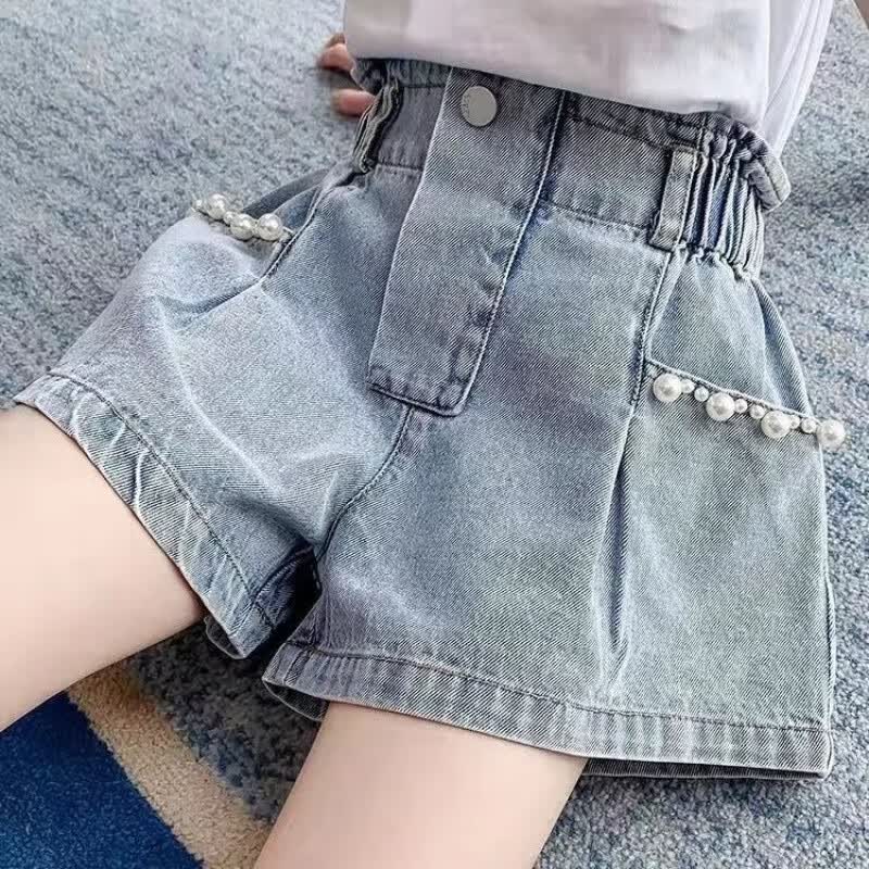 hou)女童短裤夏季外穿儿童裙裤大童洋气夏装薄款女孩阔腿宽松短裤子