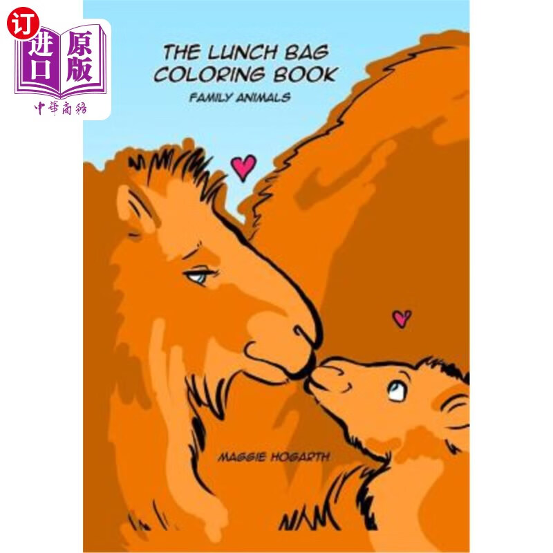 lunch bag coloring book: family animals 午餐袋填色书:家庭动物
