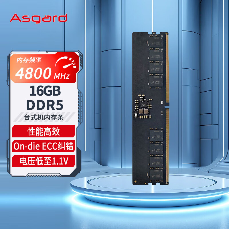 阿斯加特（Asgard）16GB  DDR5 4800 台式机内存条