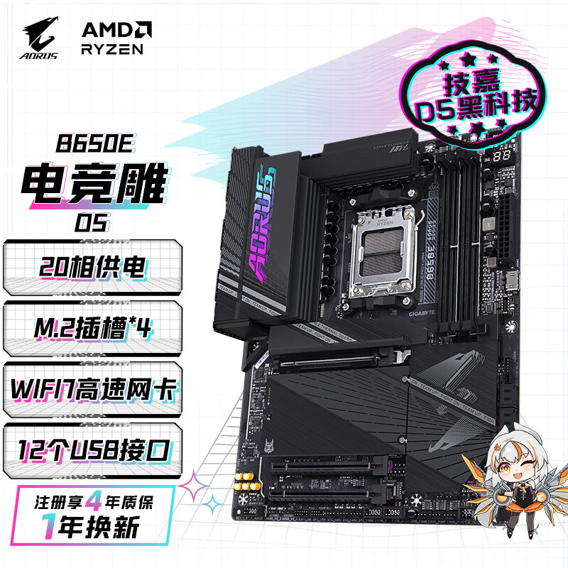 技嘉 B650E AORUS PRO X USB4 DDR5 图 2