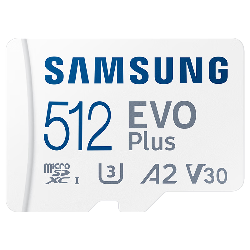 SAMSUNG 三星 MB-MC/D Micro-SD存储卡 512GB（UHS-I、V30、U3、A2）