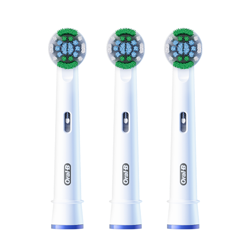 欧乐B电动牙刷头 成人精准清洁X型刷头3支装 EB20 RX-3 适配成人D/P/Pro系列牙刷