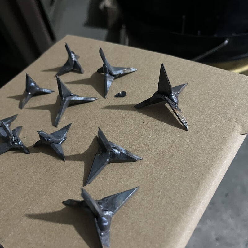 扎轮胎刺钉止乱停车(升级版,手工现做) 防铁蒺藜三叉钉铁蒺藜三角