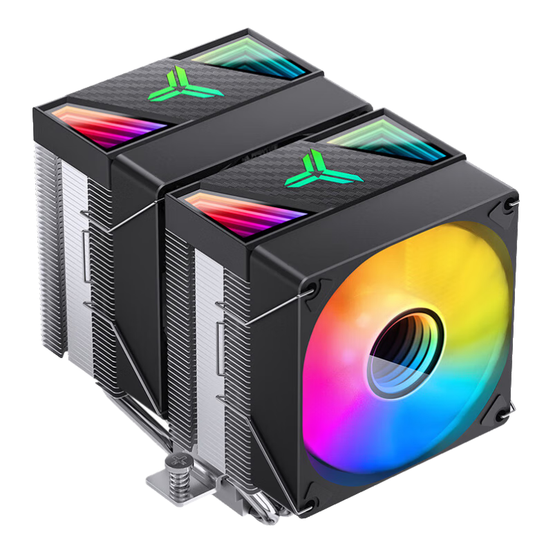 喬思伯（JONSBO）CR1400DV2雙塔散熱器電腦CPU風(fēng)扇ARGB六熱管1700/am5臺(tái)式機(jī)CR3000塔式風(fēng)冷散熱器 CR-1400 DV2 ARGB版 黑色【六銅管】