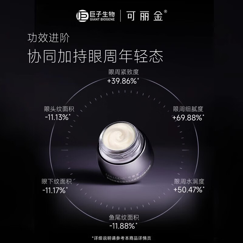 可丽金(COLLGENE)重组胶原蛋白蕴活立体紧致淡纹精华眼霜 5g