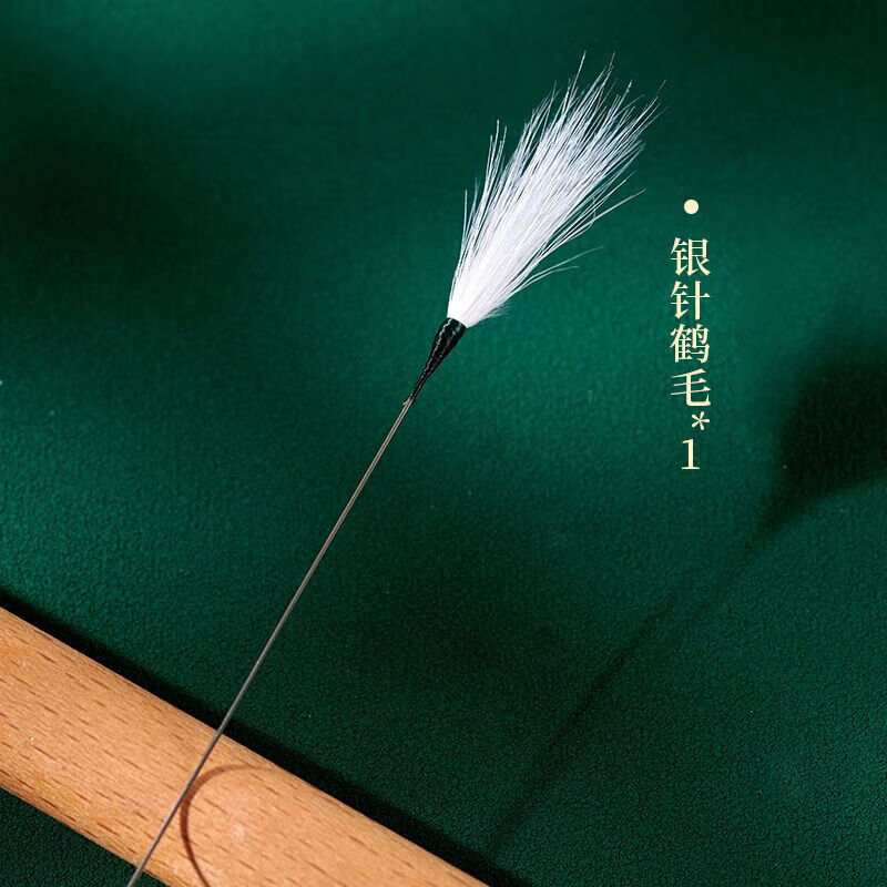 齊開（QIKAI）采耳工具專業(yè)套裝掏耳神器打挖掏耳朵鵝毛棒扣毛毛全套羽毛挖耳勺 銀針鶴毛棒1支+沒收納 無規(guī)格