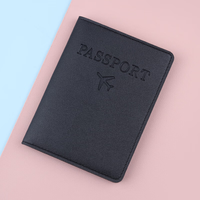 商务旅行出国护照包RFID护照本保护套两本收纳包糖果色证件包皮夹 189护照本黑色