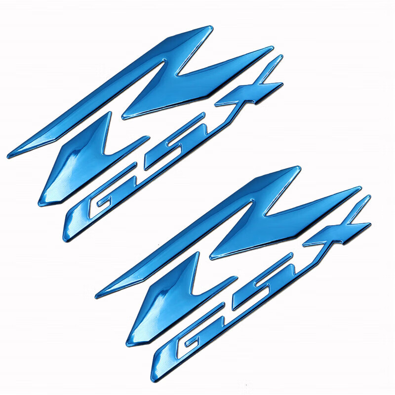 gsx250r-a油箱贴s车标志摩托车油箱3d立体贴字母踏板贴 gsxr蓝色一对