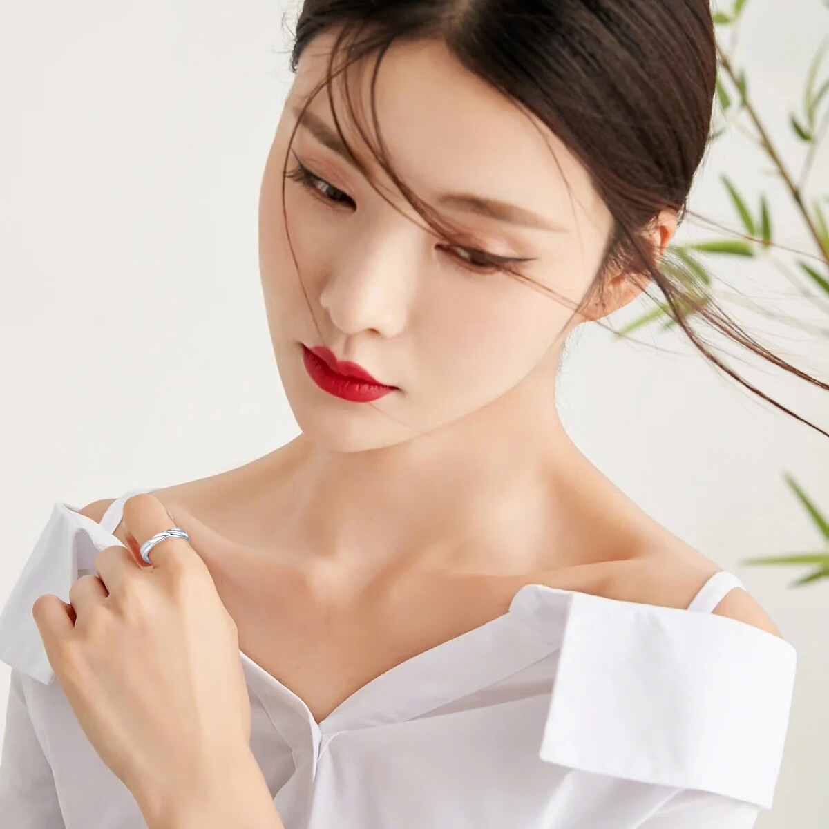 oivsy925纯银戒指女新款小指素圈食指单身戒自律尾戒生日情人节礼物  麻花纯银戒指【925足银2.3K】 +礼盒证书