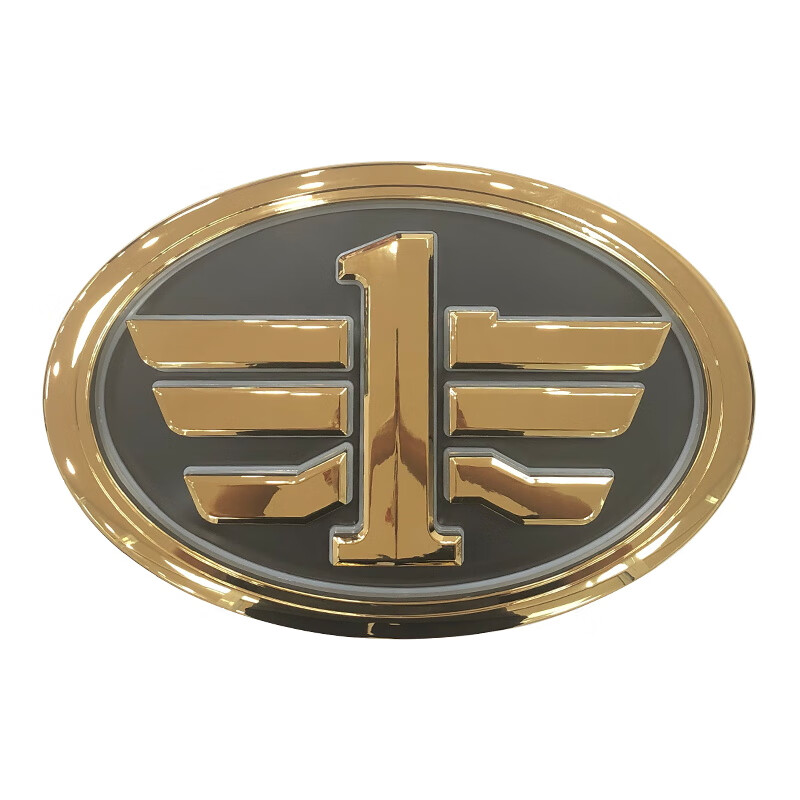 j6p车标带灯jh6一汽j7金色银色发光标志led电子车贴圆标 解放j6p金色