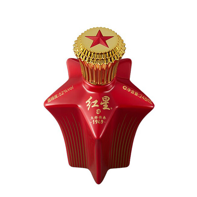 红星大师传承1949 清香型白酒 52度红星纯粮固态酿造白酒(单拍不送)